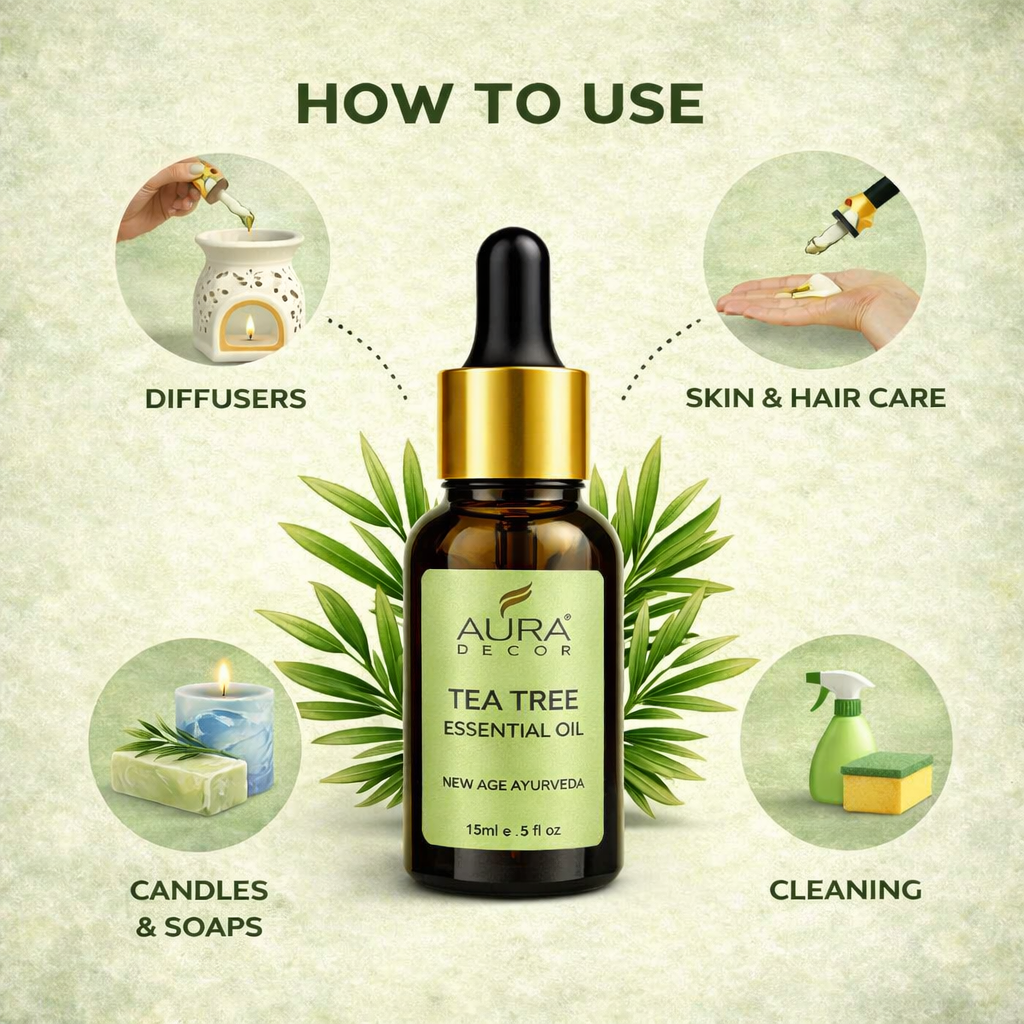 Tea Tree Essential Oil - 15ml for Skin, Hair, Face, Acne Care