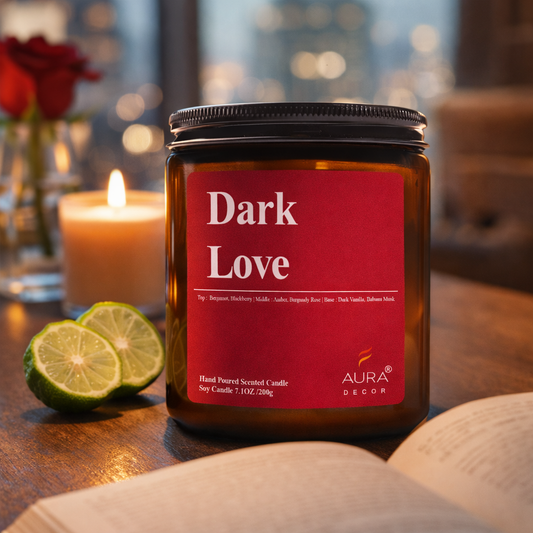 AuraDecor Amber Jar 200gm, Soya Wax Jar Candle