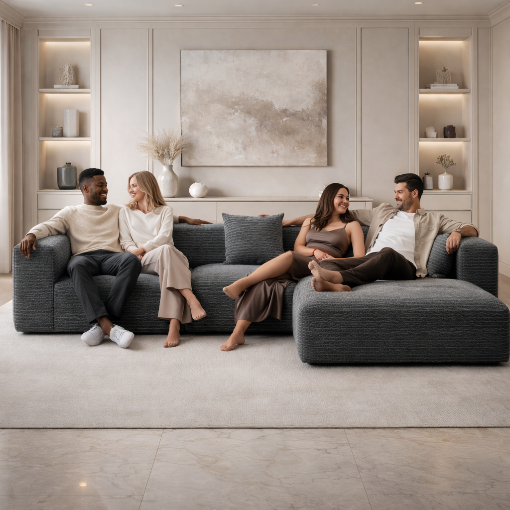 Auradecor Palazzo L‑Shape Compressed Sofa