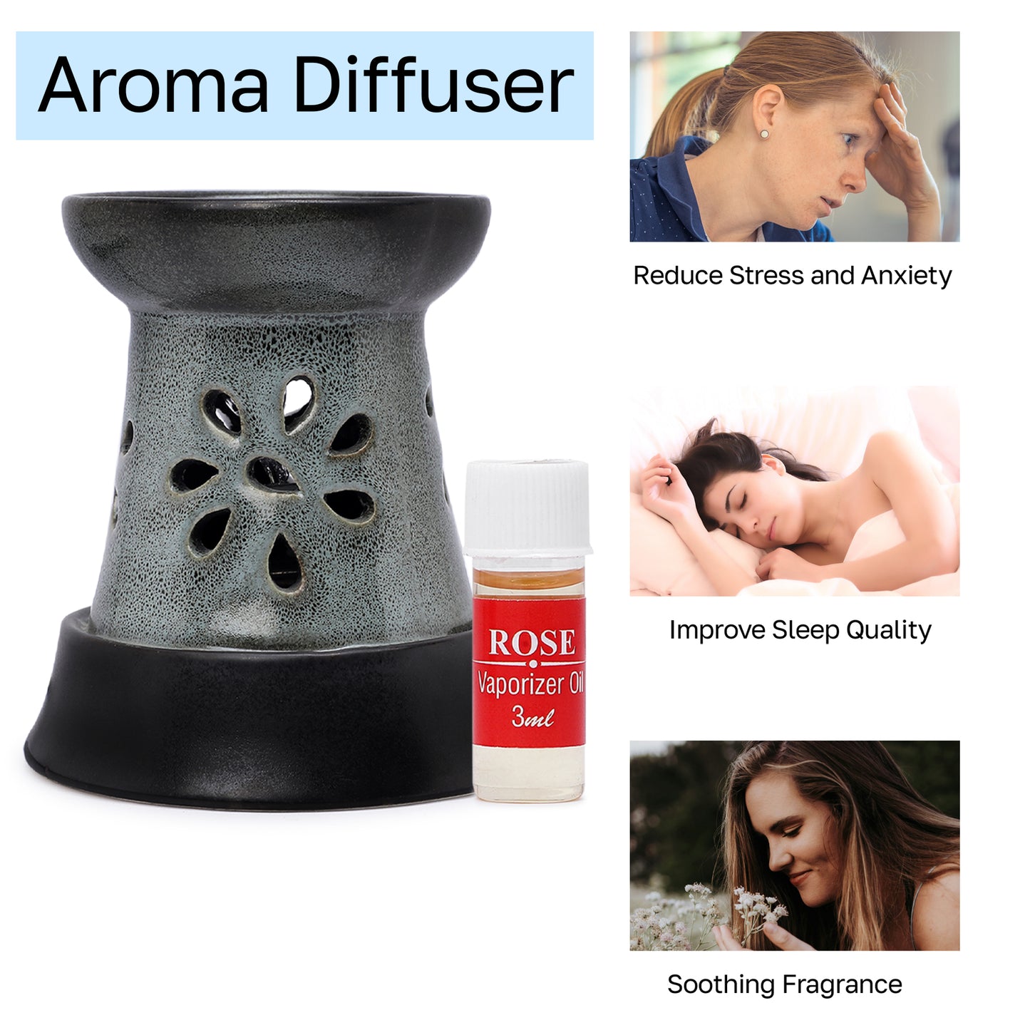 AuraDecor Electric Aroma Diffuser Gift Set with Aroma Oil