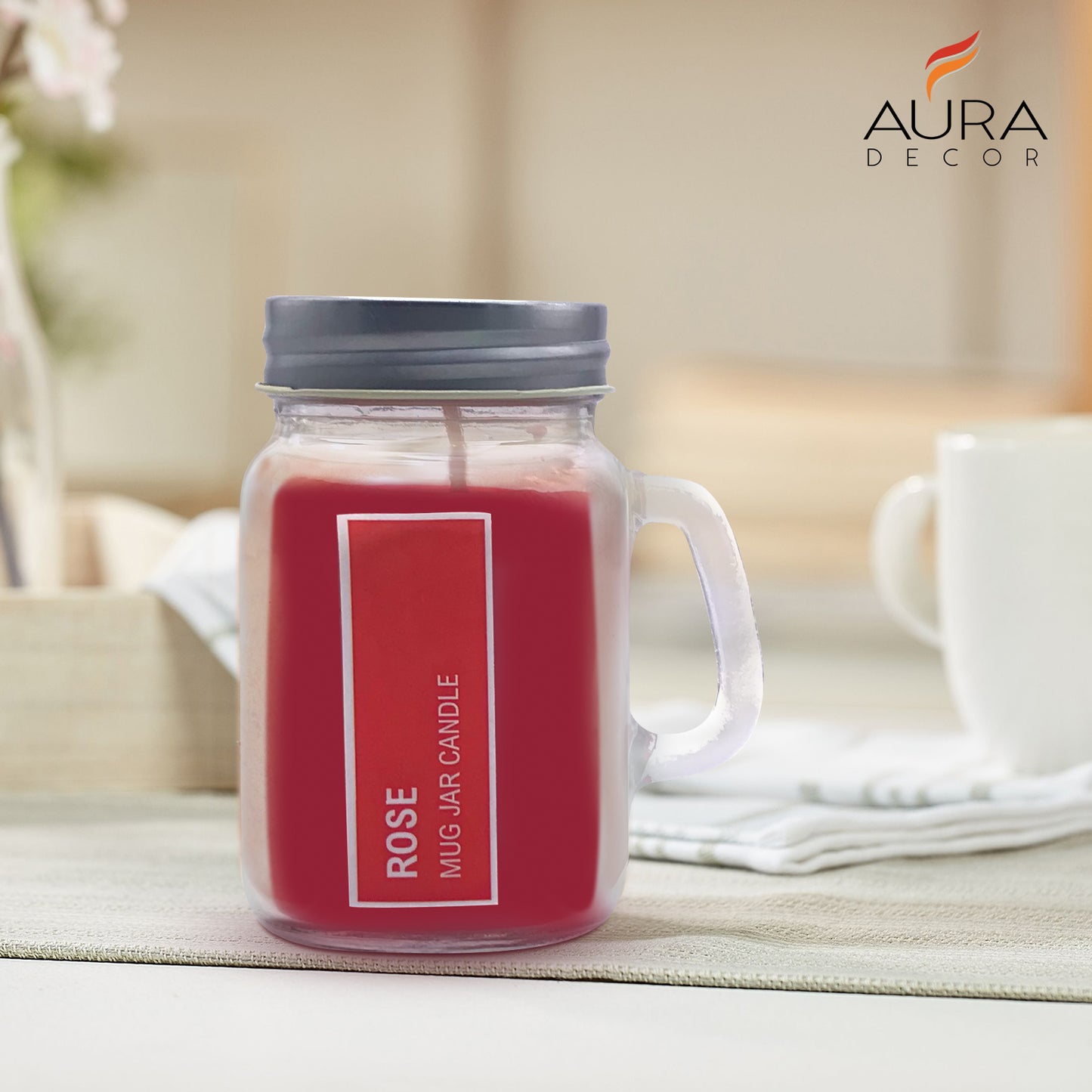 AuraDecor Fragrance Mug Jar Candle