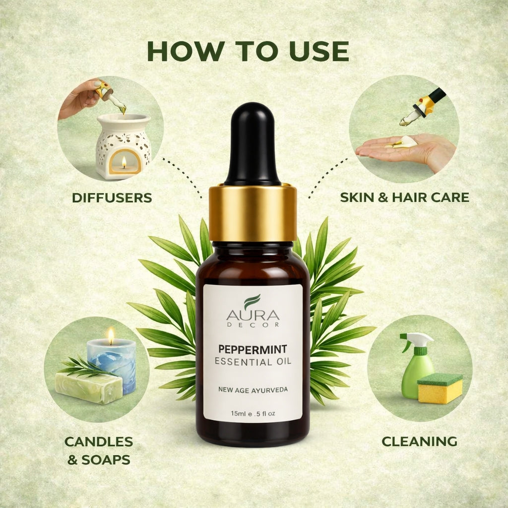 Peppermint Essential Oil - 15ml for Skin, Hair, Face, Acne Care