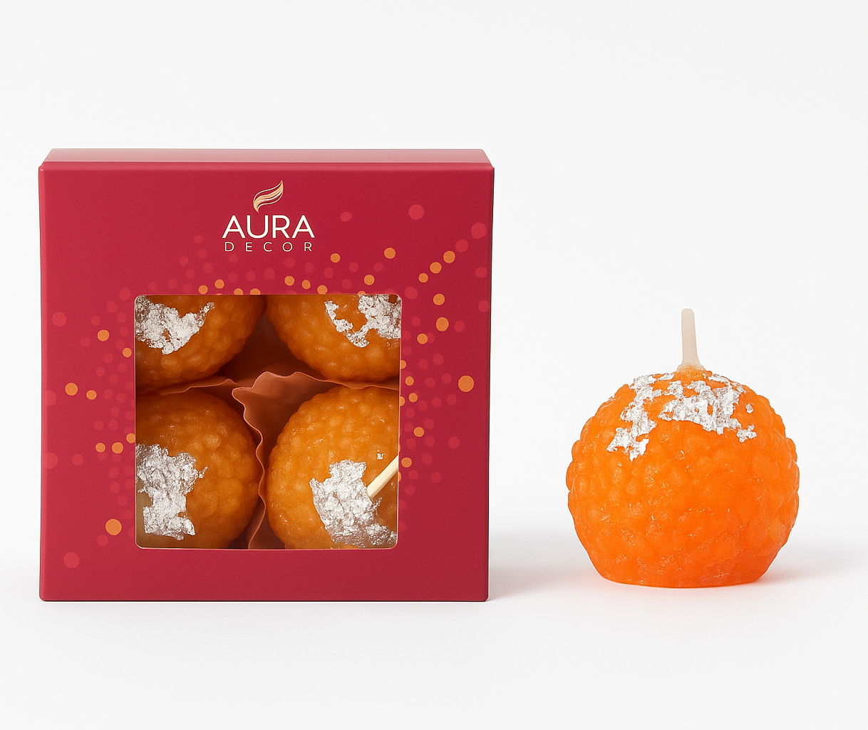 Festive Ladoo Candle Gift Set Set of 4