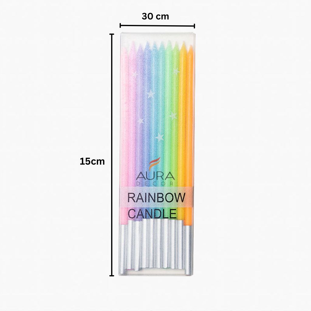 Bulk Buy Auradecor Straight Multicolour Birthday Candles (Master pack of 50 packs)