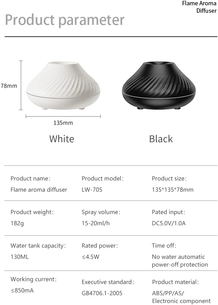 Bulk Buy AuraDecor Volcano Humidifier ( Black Colour ) ( MOQ 10 pcs)