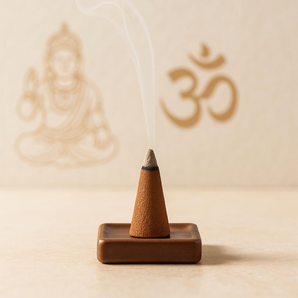 AuraDecor Dhoop Cones Premium Natural Incense Cones for Meditation, Puja, Home Fragrance | (40 Dhoop Cones)