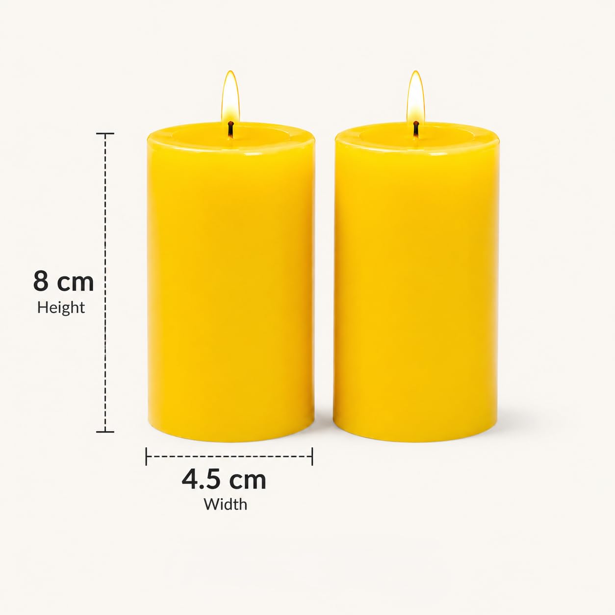 AuraDecor Anti Mosquito Pillar Candle Set of 2 | Mosquito Repellent Pillar Candle