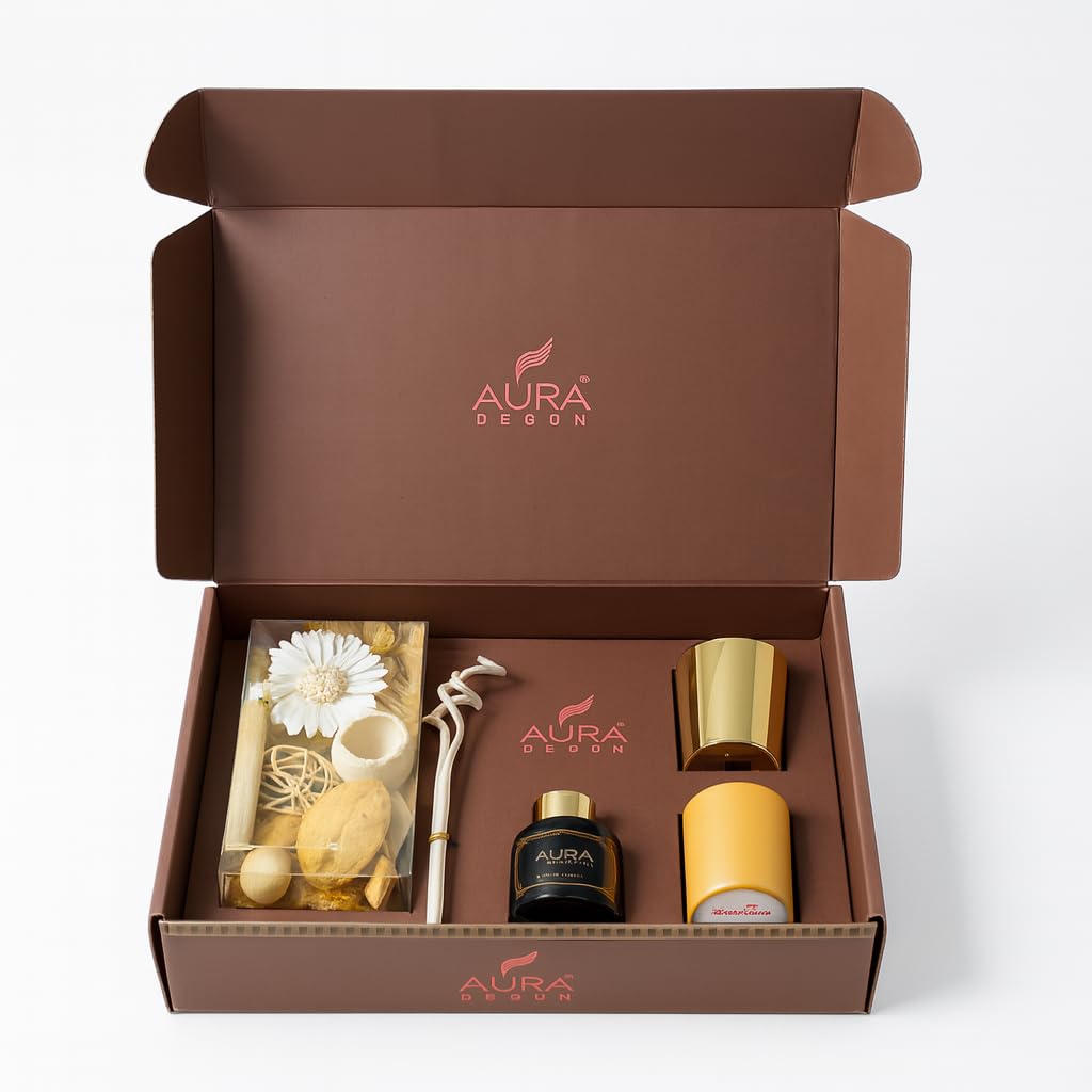 Bulk Buy Auradecor Amber Gold Gift set ( Master pack of 20pcs)