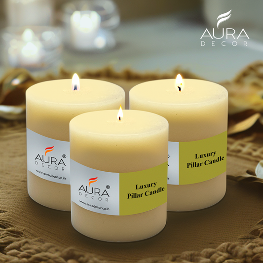 Luxury Pillar Candles Set of 3