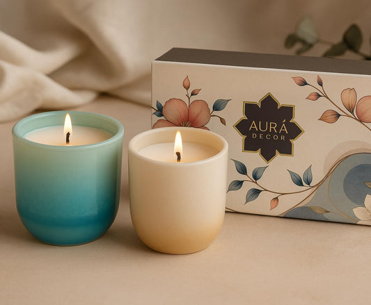 AuraDecor Premium Scented Soy Wax Jar Candles (Master pack of 20 sets)