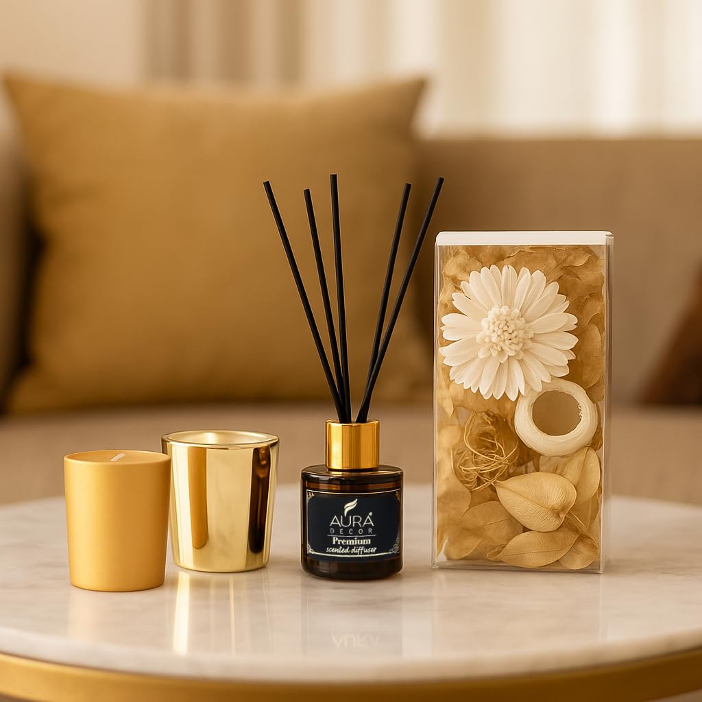Bulk Buy Auradecor Amber Gold Gift set ( Master pack of 20pcs)
