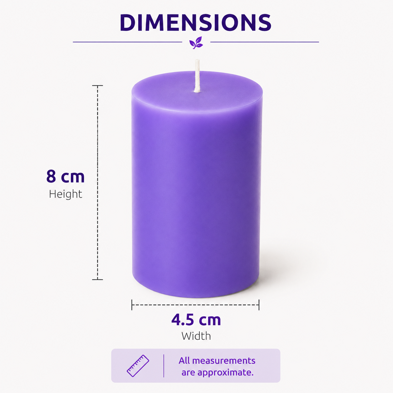 AuraDecor Scented Pillar Candles Set of 2 | 25 Hours Burn Time (Lavender)