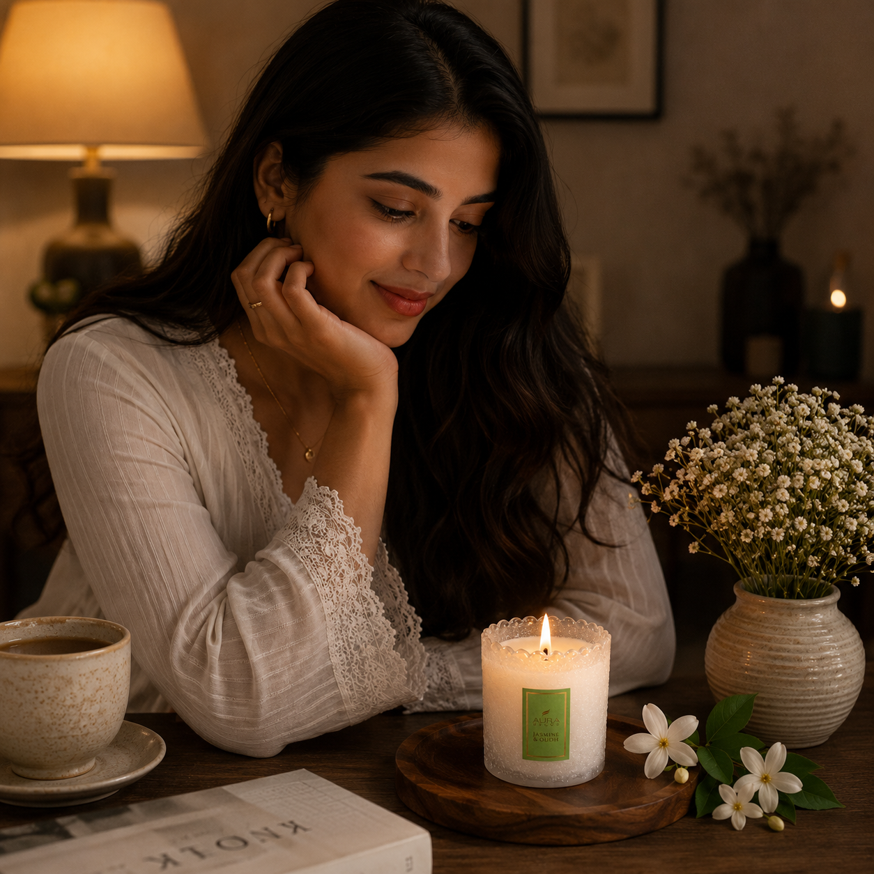 AuraDecor Eclipse Premium Scented Jar Candle | Soy Wax | Luxury Glass Candle | 2 Fragrance Variants