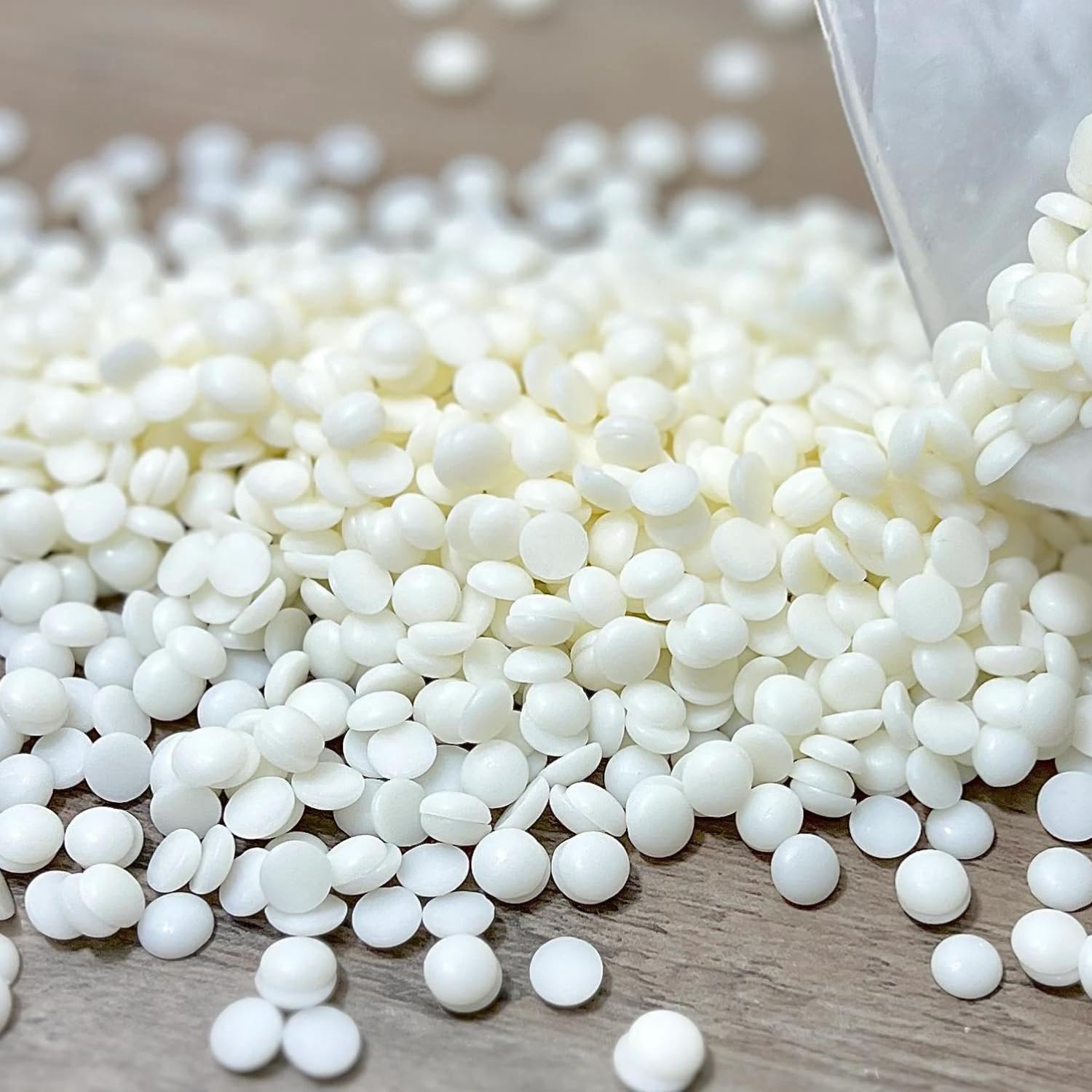 Ronoza Sable De Bougie 500g Nacré + 20 Mèches - Granulés De Cire Végétale Pour Bougies Maison DIY