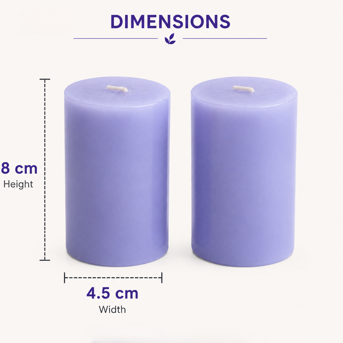 AuraDecor Scented Pillar Candles Set of 2 | 25 Hours Burn Time | (Coastal Calm)