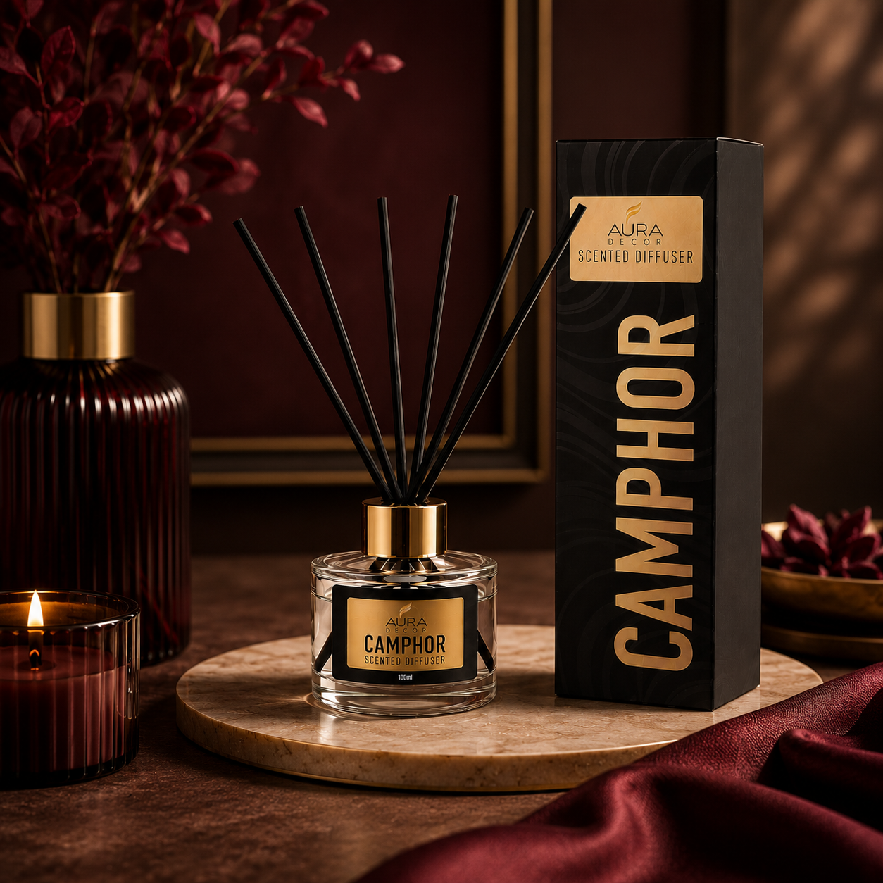 Bulk Buy Camphor Reed Diffuser | 100ml Long-Lasting Home Fragrance (Master pack of 25pcs)