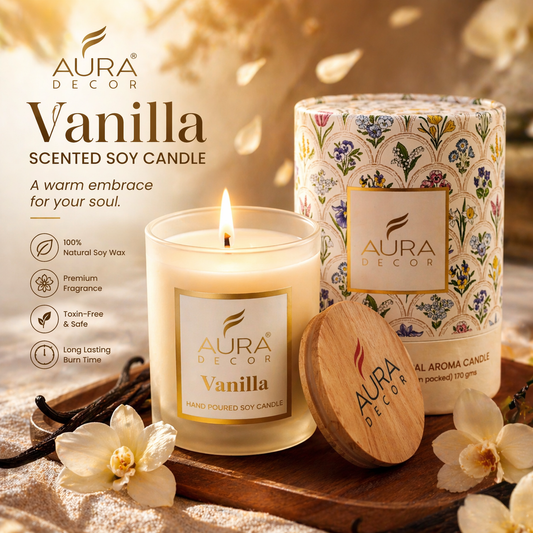 Auradecor Frosted Lid jar candles