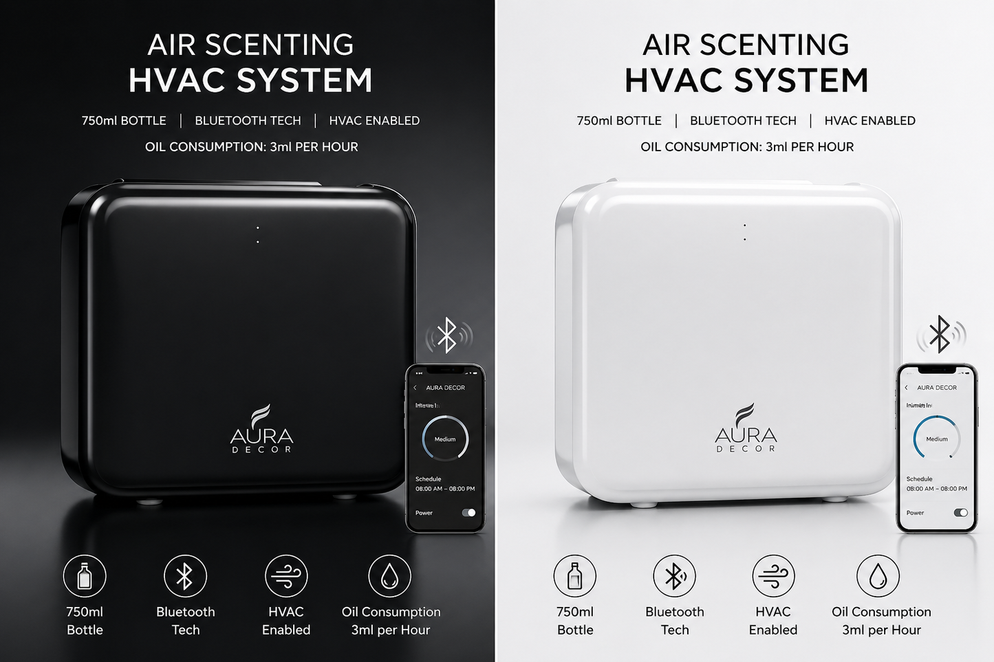 AuraDecor EP600 Power Automatic Intelligent  HVAC Enabled Scent Diffuser ( ISO 9001 )