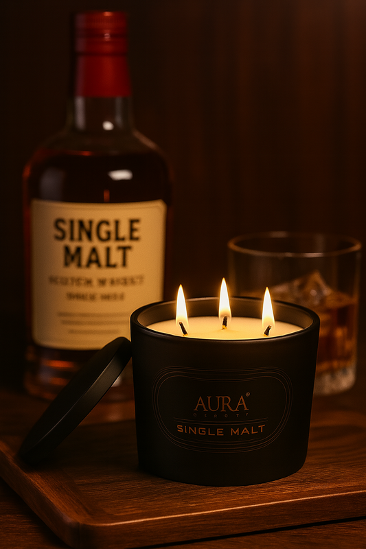 Bulk Buy AuraDecor Velvet Addiction Scented Candle, Master pack of 20pcs (Single Malt)