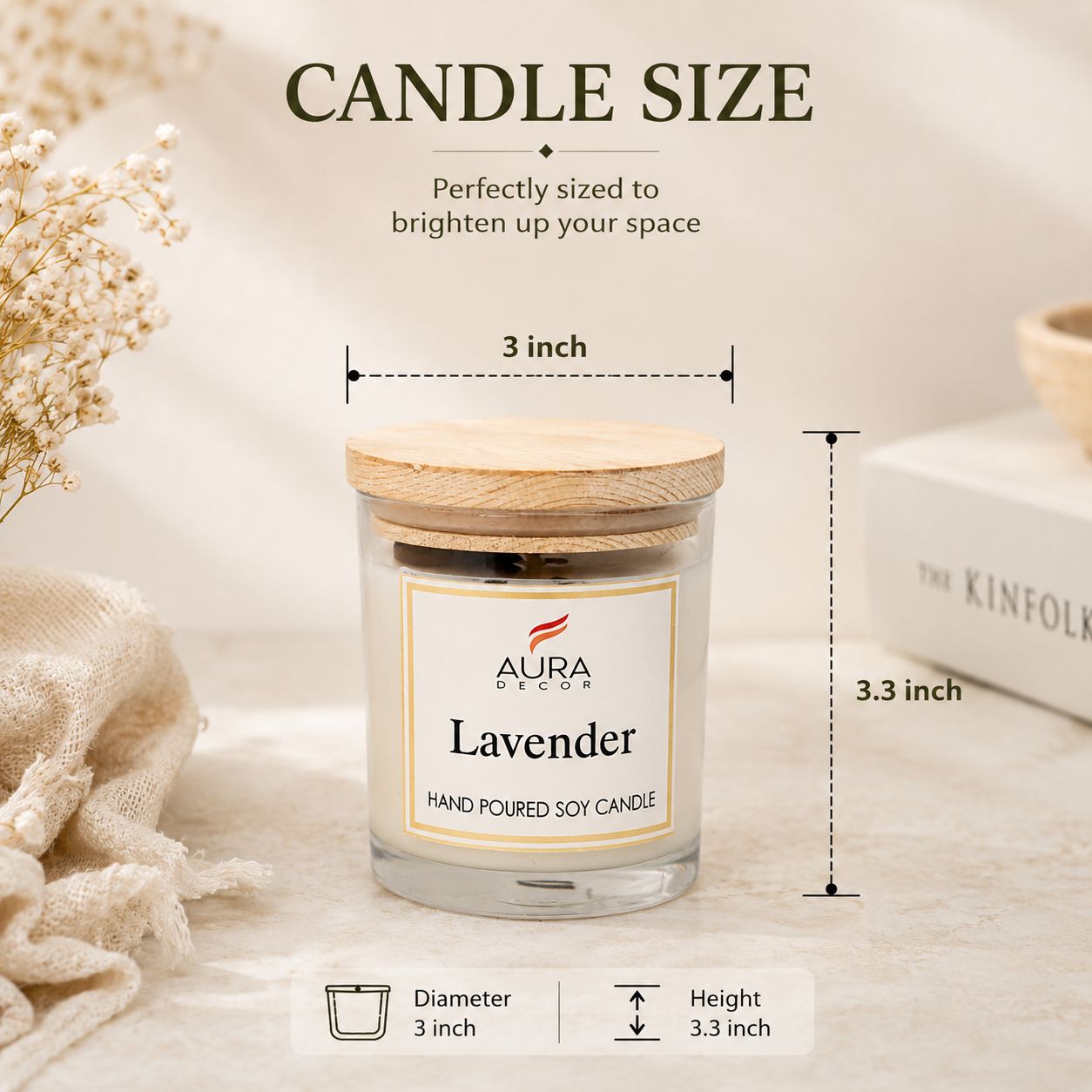 Bulk Buy Clear Jar Candle with Wooden Lid & Gift Box Packaging ( 50 Pcs )