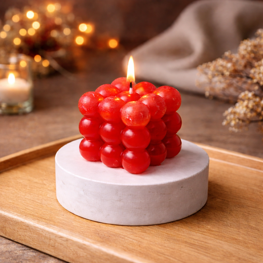 AuraDecor Bubble Bliss Candle 6cm*6cm*6cm