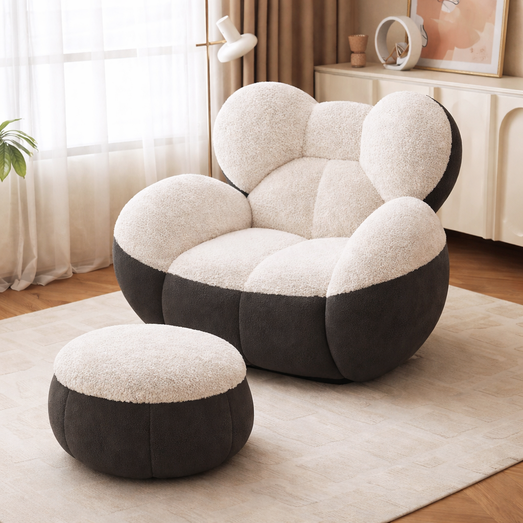 Auradecor Panda Haven Single-Seater Compressed Sofa with Foot Pedal