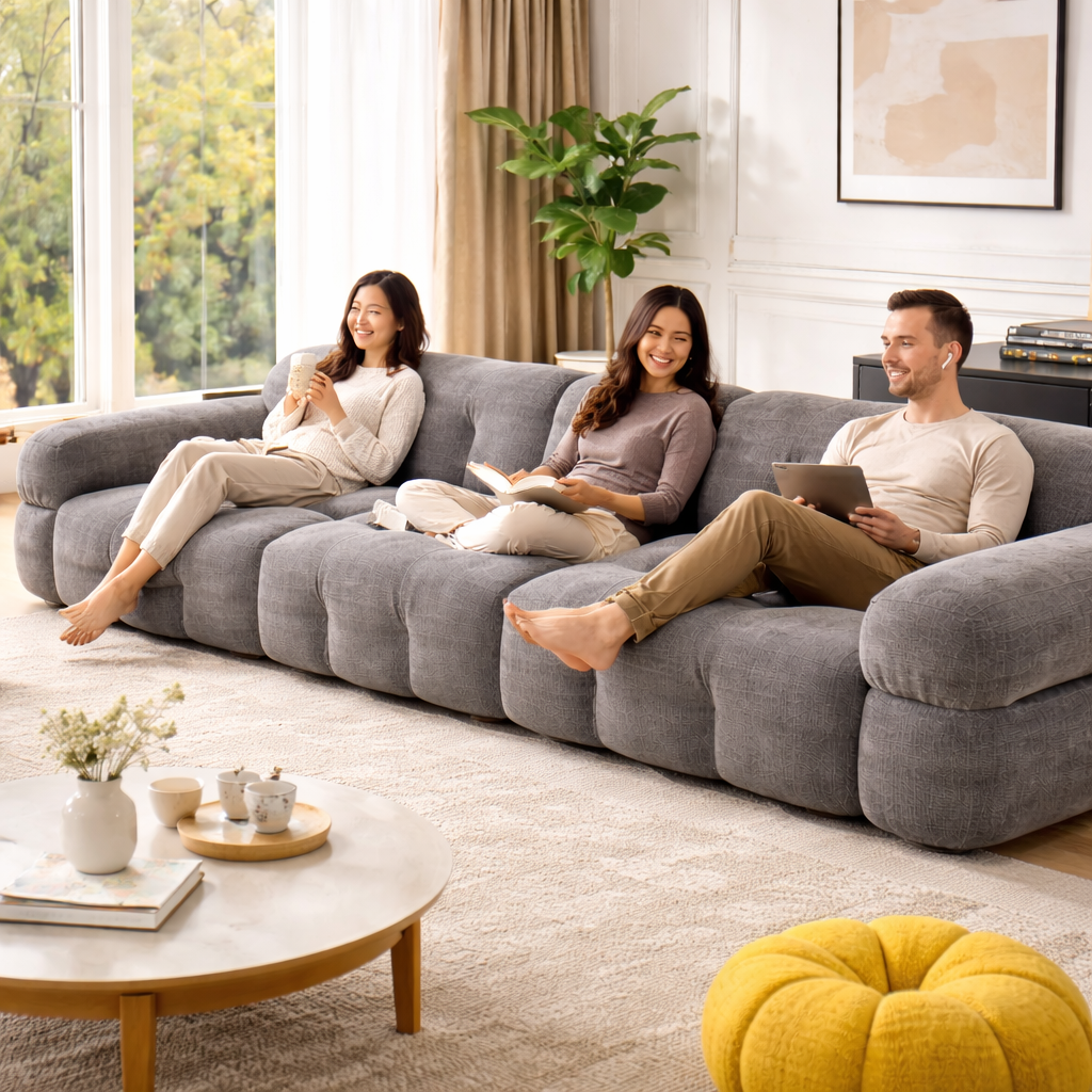 Auradecor Greyline Three Seater Compressed Sofa