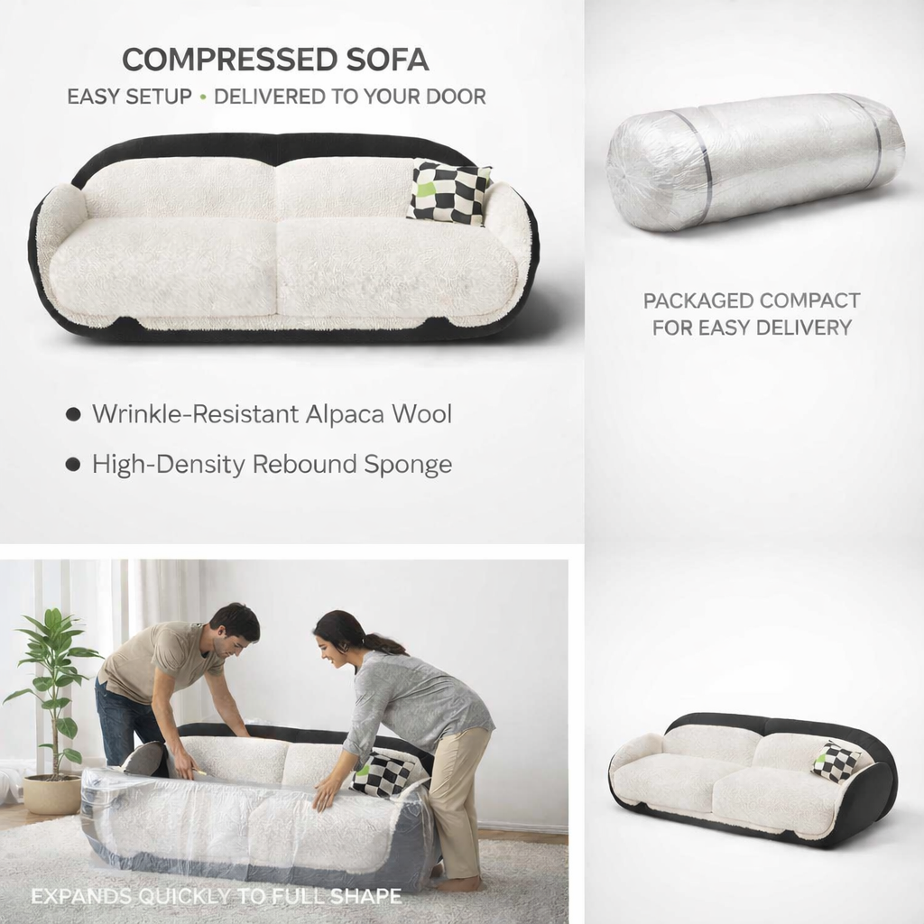 Auradecor CloudCurve Compressed 2-Seater Sofa