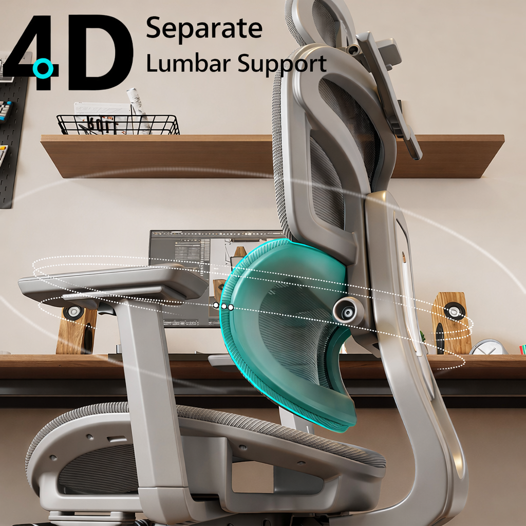 Auradecor Lumisync Ergonomic Recliner Office Chair with Headrest & Silent Wheels