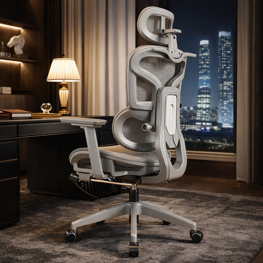 Auradecor Lumisync Ergonomic Recliner Office Chair with Headrest & Silent Wheels