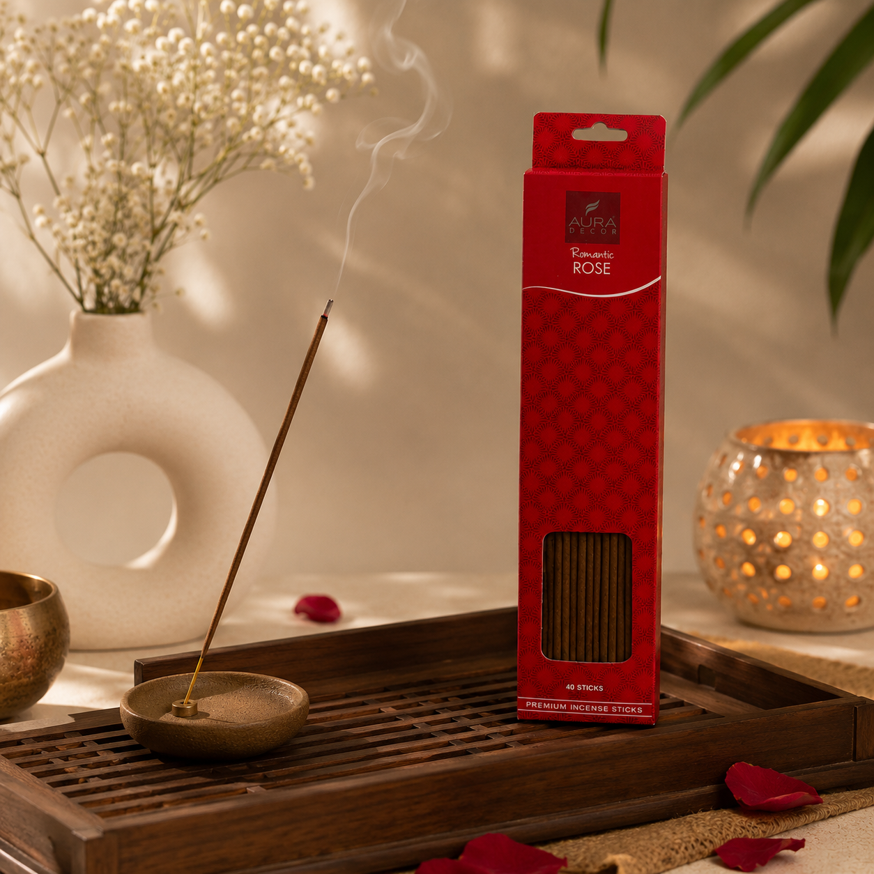 AuraDecor Premium Incense Sticks (40 Sticks) – Long Lasting Natural Fragrance