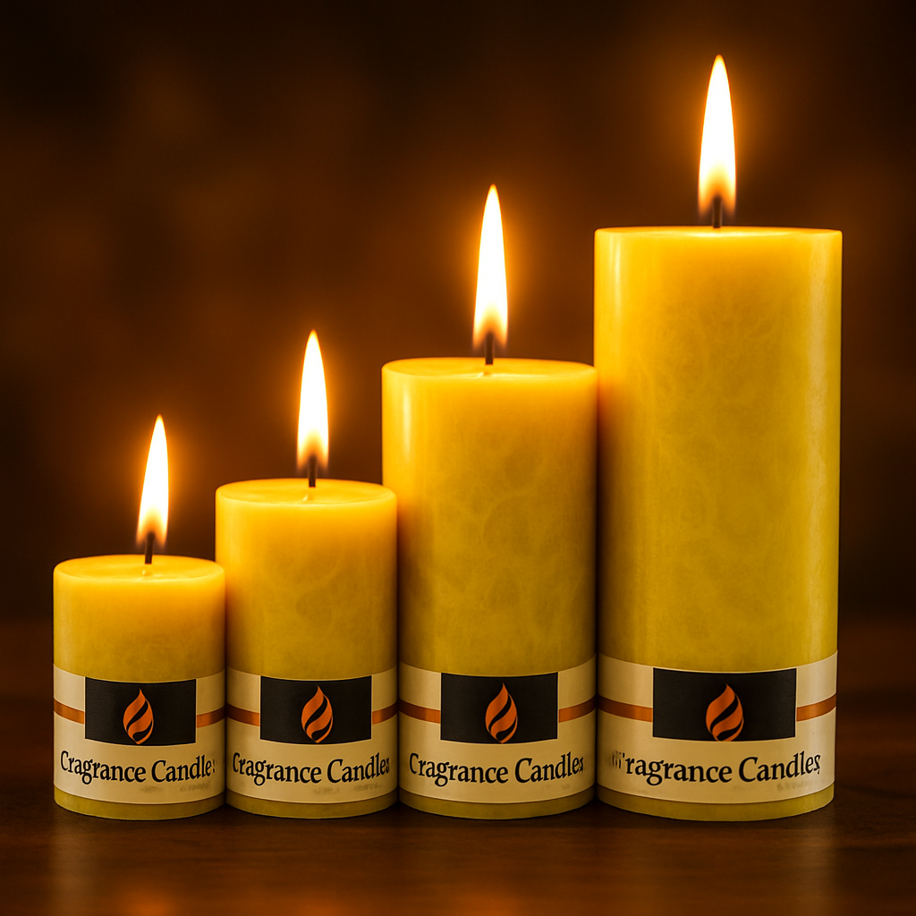 Set of 4 Pillar Candles (Marble Finish)LemonGrass ( 2*2, 2*3, 2*4, 2*4.5)