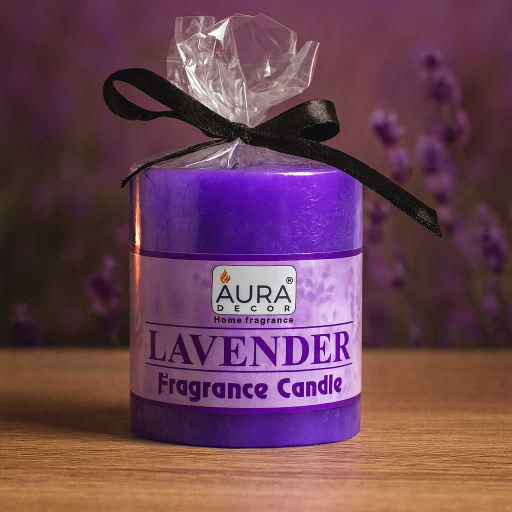 AuraDecor 2.5*2.5 Inch Fragrance Pillar Candle