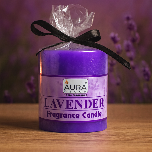 AuraDecor 2.5*2.5 Inch Fragrance Pillar Candle