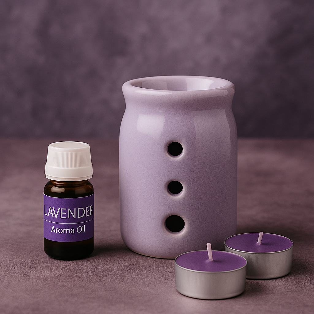 AuraDecor Aroma Oil Burner Gift Set ( Lavender ) GS-03