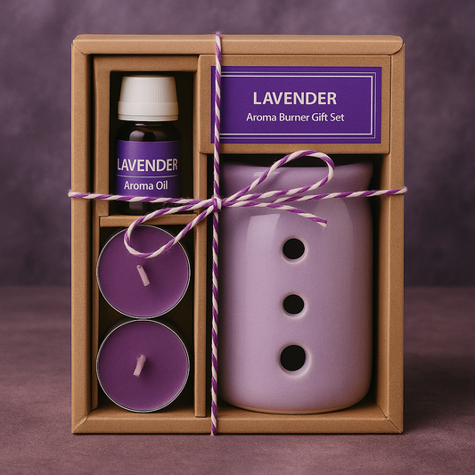 AuraDecor Aroma Oil Burner Gift Set ( Lavender ) GS-03