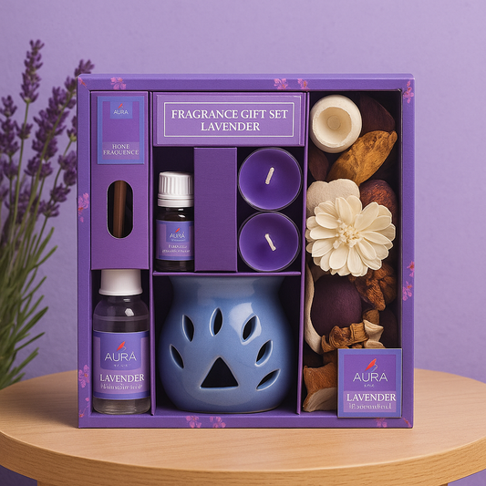 AuraDecor Aromatherapy giftset (aroma diffuser, reed diffuser, potpourri & tealights) (GS-18)