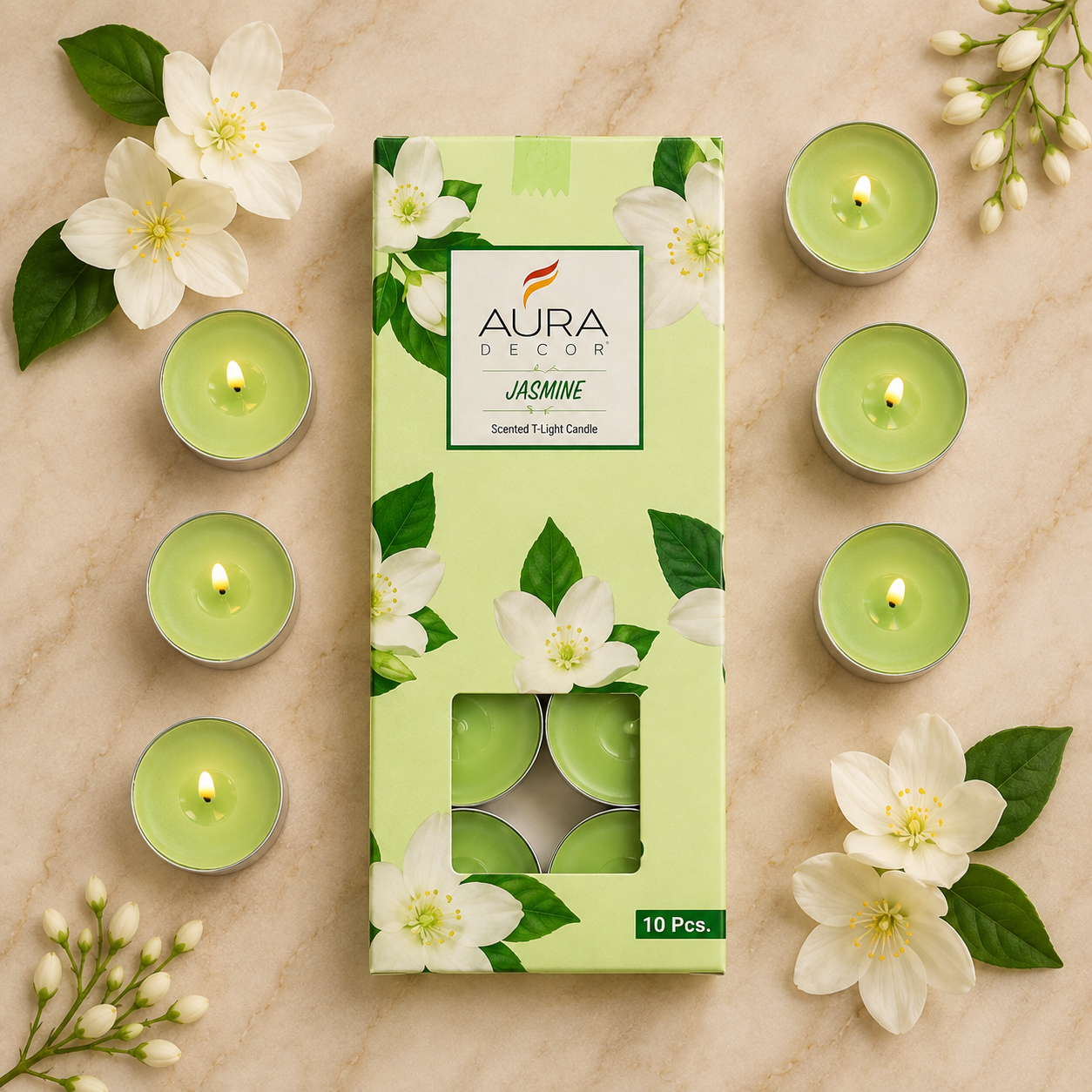 AuraDecor Pack of 10 Fragrance Tealight