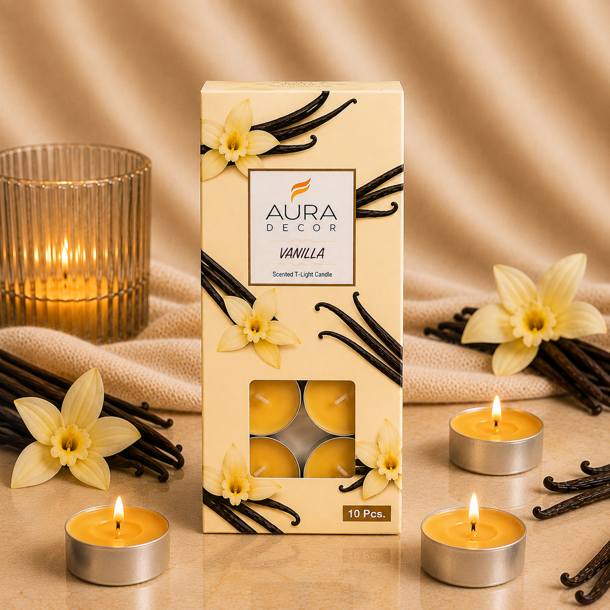 AuraDecor Pack of 10 Fragrance Tealight