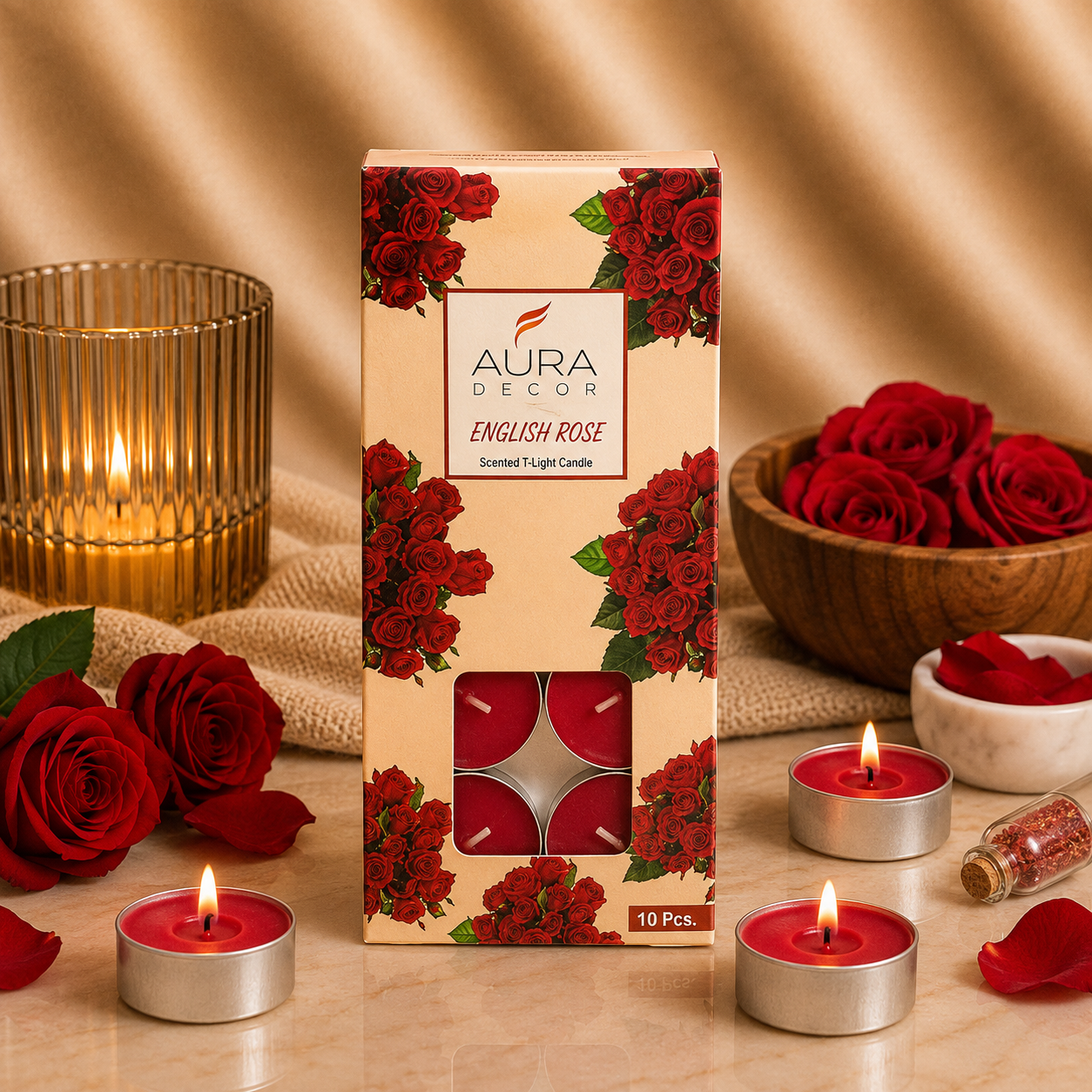 AuraDecor Pack of 10 Fragrance Tealight