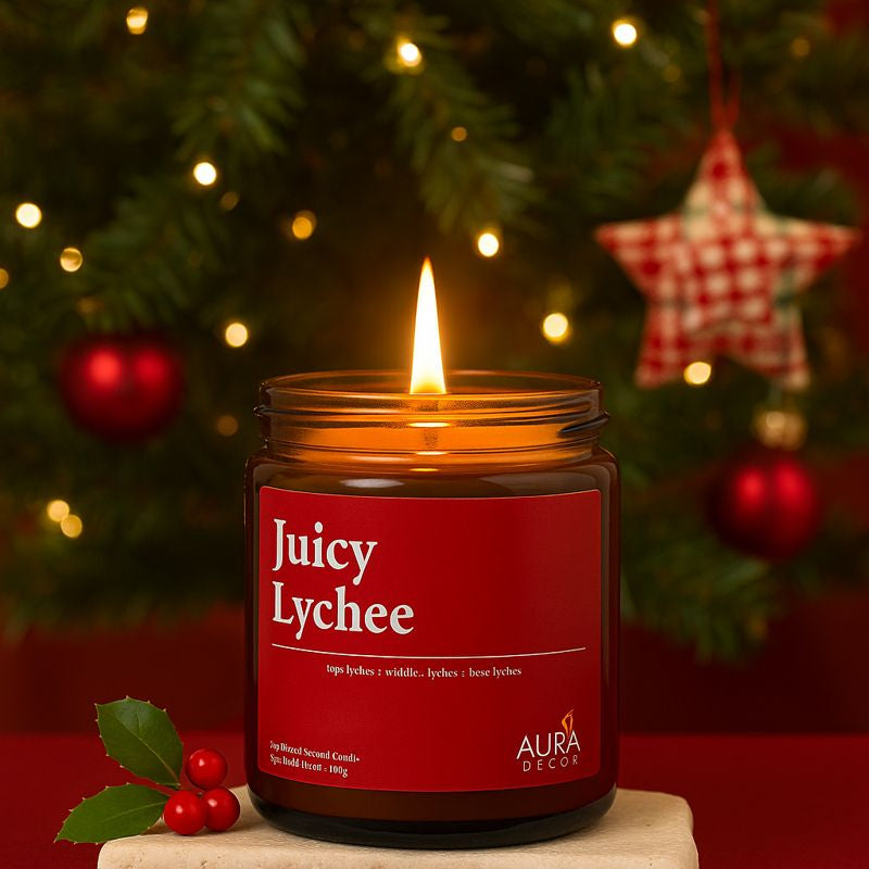 AuraDecor Amber Jar 100gm , Soya Wax Jar Candle , Premium Fragrances