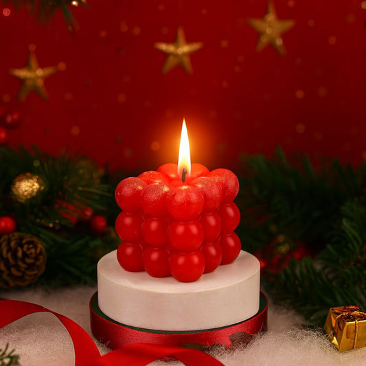 AuraDecor Bubble Bliss Candle 6cm*6cm*6cm