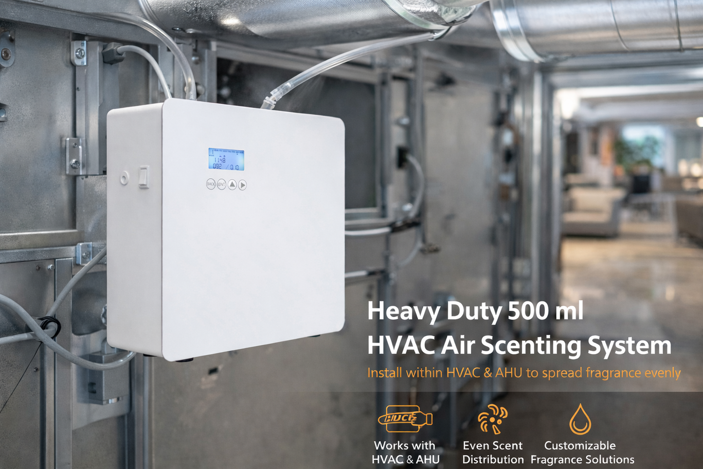 Auradecor U-10 Commercial HVAC Scent Diffuser Machine Water Less  500ml Tank