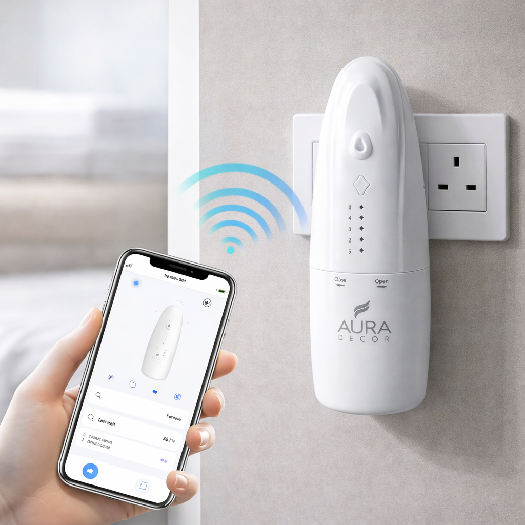 AuraDecor Plug2 Smart Aroma Diffuser App-Controlled Fragrance for Modern Spaces