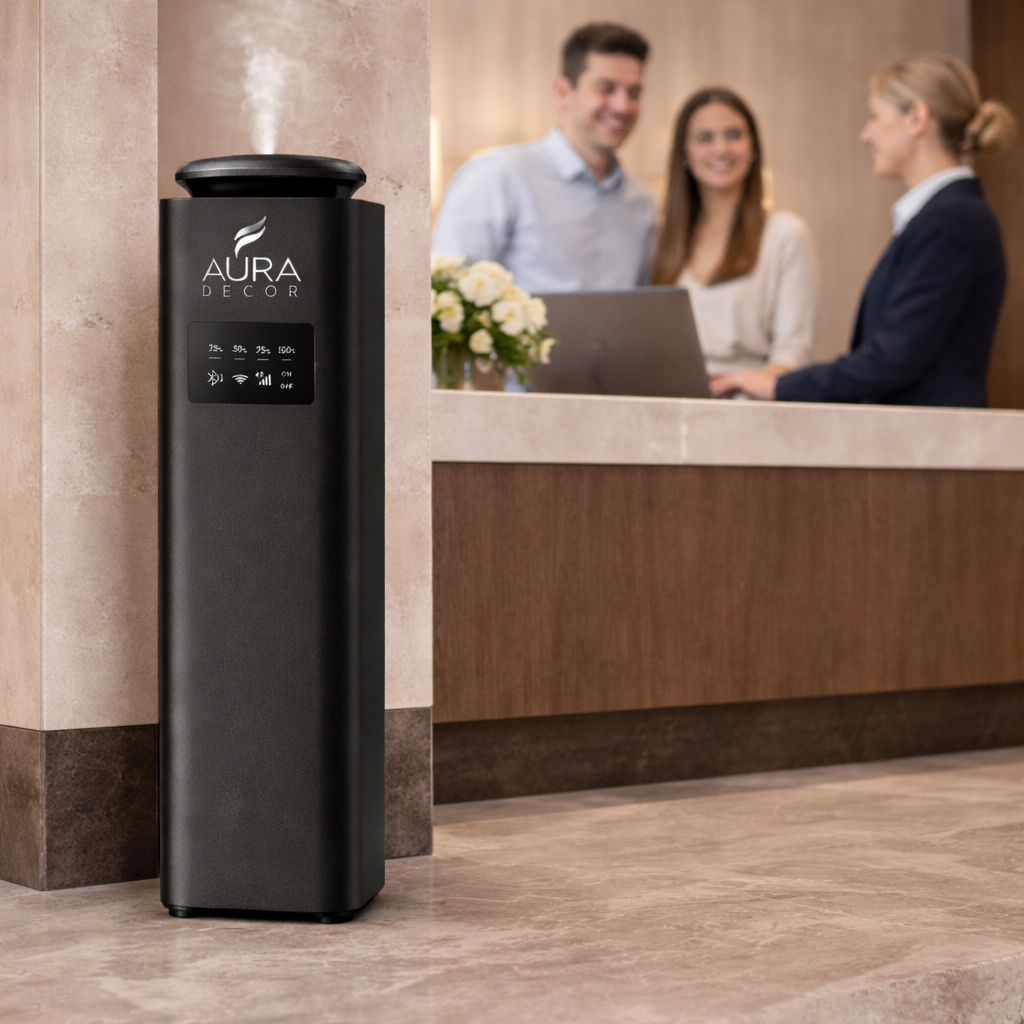 AuraDecor P4500 Pro Tower Magnetic Key Power Intelligent Scent Diffuser ( ISO 9001 )