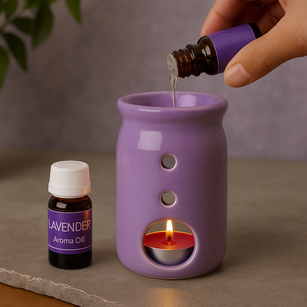 AuraDecor Aroma Oil Burner Gift Set ( Lavender ) GS-03