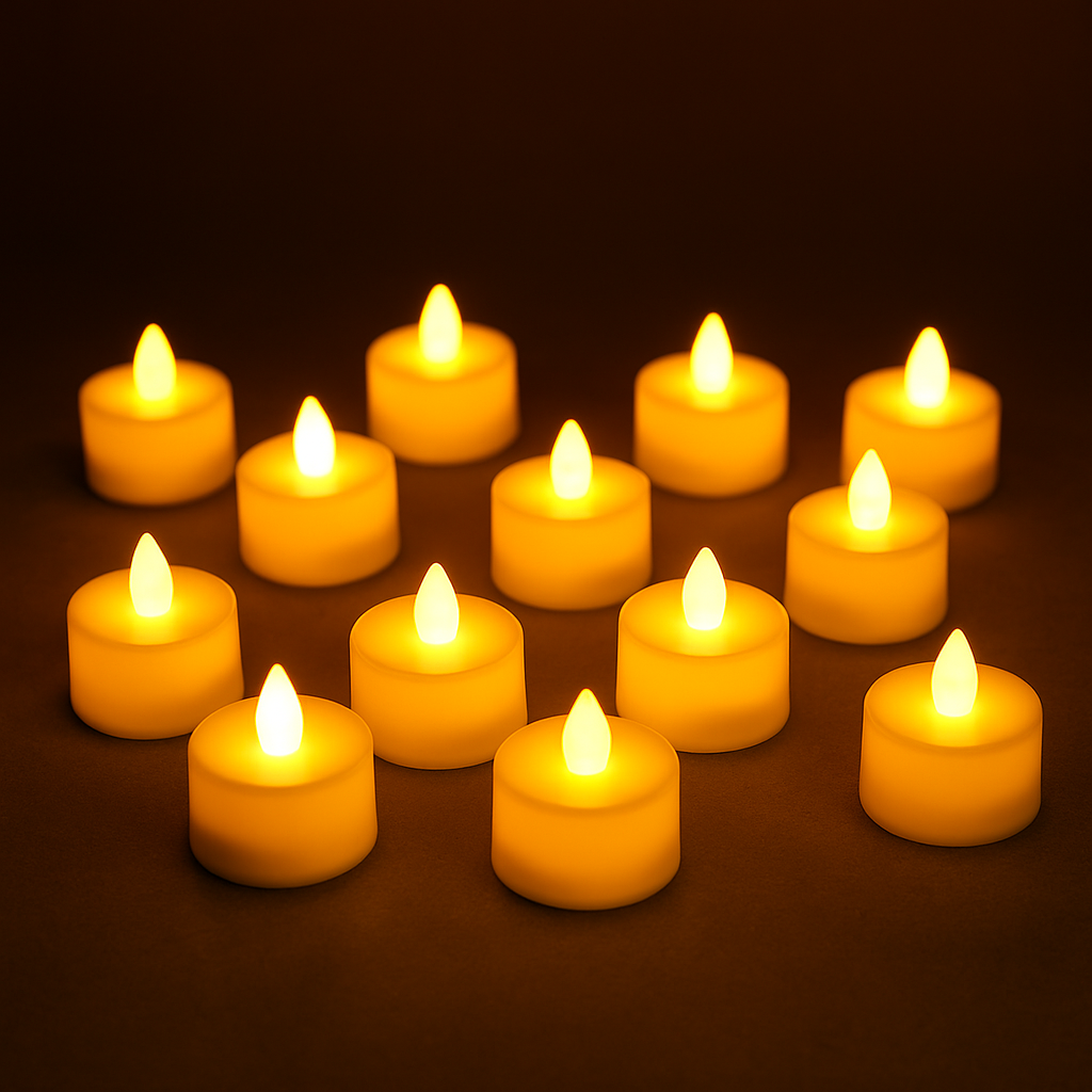 AuraDecor LED Tealight Candles  Pack of 12