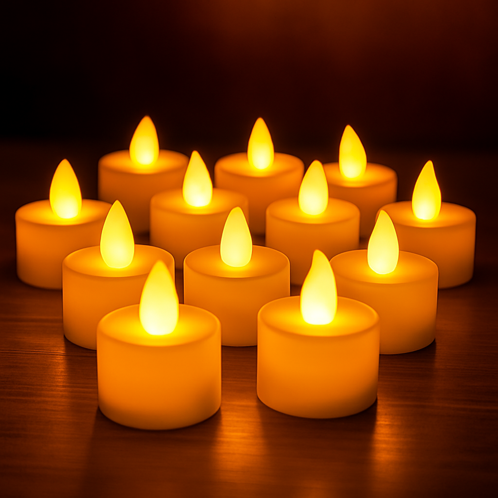 AuraDecor LED Tealight Candles  Pack of 12