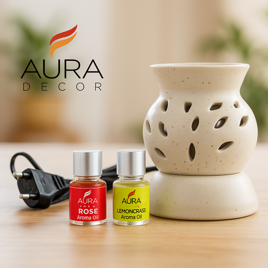 AuraDecor Electric Aroma Diffuser Gift Set with Aroma Oil