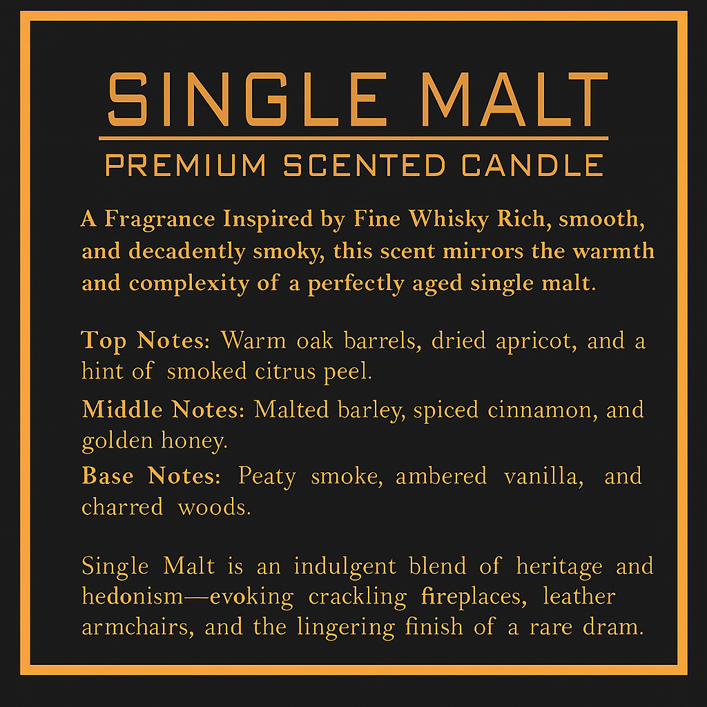 AuraDecor Velvet Addiction Bold Scented Candle (Single Malt)